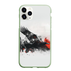 Летающий ворон и город – Чехол для iPhone 11 Pro матовый с принтом купить