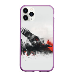 Летающий ворон и город – Чехол для iPhone 11 Pro Max матовый с принтом купить