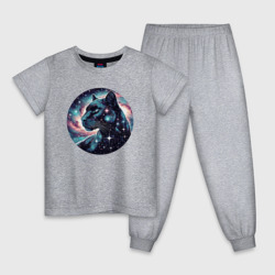 Звёздная пантера - нейросеть – Детская пижама хлопок с принтом купить со скидкой в -9%