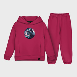 Звёздная пантера - нейросеть – Детский костюм хлопок Oversize с принтом купить со скидкой в -15%