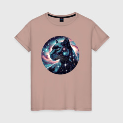 Звёздная пантера - нейросеть – Женская футболка хлопок с принтом купить со скидкой в -20%