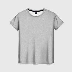 Однотонный светло-серый текстурированный  – Женская футболка 3D с принтом купить со скидкой в -26%