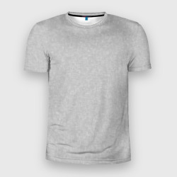 Однотонный светло-серый текстурированный  – Мужская футболка 3D Slim с принтом купить со скидкой в -9%