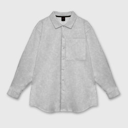 Однотонный светло-серый текстурированный  – Женская рубашка oversize 3D с принтом купить