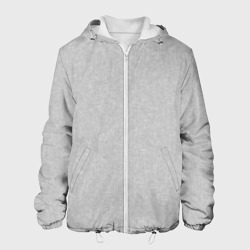 Однотонный светло-серый текстурированный  – Мужская куртка 3D с принтом купить со скидкой в -10%