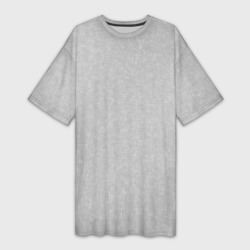 Однотонный светло-серый текстурированный  – Платье-футболка 3D с принтом купить