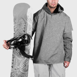 Текстурированный серый однотонный – Накидка на куртку 3D с принтом купить
