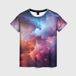 Облачный космос – Женская футболка 3D с принтом купить со скидкой в -26%