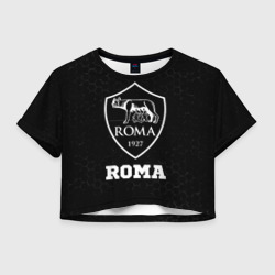 Roma sport на темном фоне – Женская футболка Crop-top 3D с принтом купить