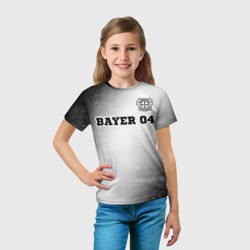 Футболка с принтом Bayer 04 sport на светлом фоне посередине для мужчины, вид на модели спереди №3. Цвет основы: белый