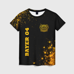 Bayer 04 - gold gradient вертикально – Женская футболка 3D с принтом купить со скидкой в -26%