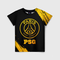 PSG - gold gradient – Детская футболка 3D с принтом купить со скидкой в -33%