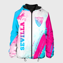 Sevilla neon gradient style вертикально – Мужская куртка 3D с принтом купить со скидкой в -10%
