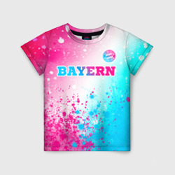 Bayern neon gradient style посередине – Детская футболка 3D с принтом купить со скидкой в -33%