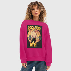 Женский свитшот oversize без начеса хлопок Эсканор грех гордыни gym - фото 2