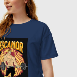 Женская футболка хлопок Oversize Эсканор грех гордыни gym - фото 2