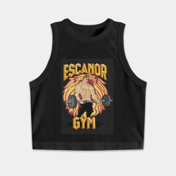 Женская укороченная майка-топ хлопок Эсканор грех гордыни gym