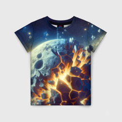 Взрыв планеты - космос от нейросети – Детская футболка 3D с принтом купить со скидкой в -33%