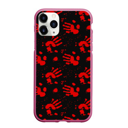 Blood hands  паттерн – Чехол для iPhone 11 Pro Max матовый с принтом купить