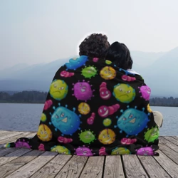 Плед 3D Смешные бактерии  паттерн - фото 2