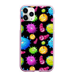 Смешные бактерии  паттерн – Чехол для iPhone 11 Pro Max матовый с принтом купить