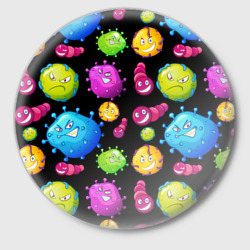 Значок Смешные бактерии  паттерн