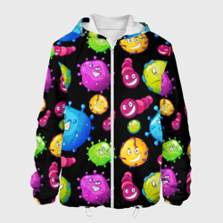 Смешные бактерии  паттерн – Мужская куртка 3D с принтом купить со скидкой в -10%