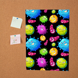 Постер Смешные бактерии  паттерн - фото 2