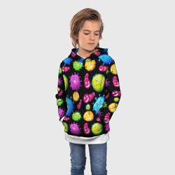 Детская толстовка 3D Смешные бактерии  паттерн - фото 2