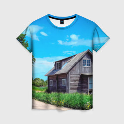 Дом в деревне – Женская футболка 3D с принтом купить со скидкой в -26%