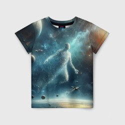 Человек и космос - нейросеть – Детская футболка 3D с принтом купить со скидкой в -33%