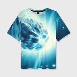 Неоновая комета - нейросеть – Женская футболка oversize 3D с принтом купить со скидкой в -50%