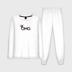 Omg - wedding – Женская пижама с лонгсливом хлопок с принтом купить