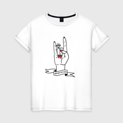 Девичник - рок – Женская футболка хлопок с принтом купить со скидкой в -20%