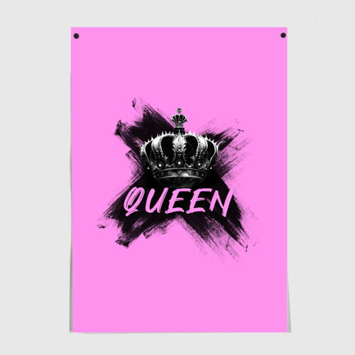 Постеры с принтом Королева - корона, вид спереди №1