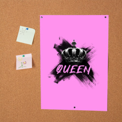 Постер с принтом Королева - корона для любого человека, вид спереди №2. Цвет основы: белый