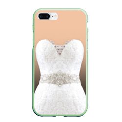 Чехол для iPhone 7Plus/8 Plus матовый Свадебное платье - невеста