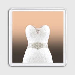 Магнит 55*55 Свадебное платье - невеста