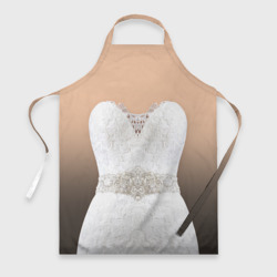 Свадебное платье - невеста – Фартук 3D с принтом купить