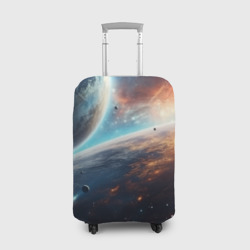 Космос и    планеты – Чехол для чемодана 3D с принтом купить