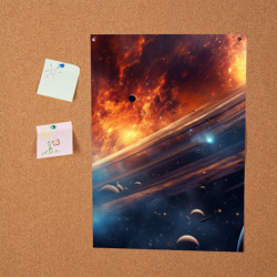 Постер с принтом Млечный путь космос для любого человека, вид спереди №2. Цвет основы: белый