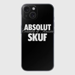 Чехол для iPhone 15 силиконовый с защитой камеры Skuf absolut 