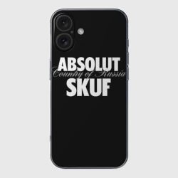 Чехол для iPhone 16 силиконовый с защитой камеры Skuf absolut 