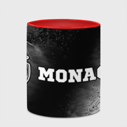Кружка с принтом Monaco sport на темном фоне по-горизонтали для любого человека, вид спереди №4. Цвет основы: белый + красный