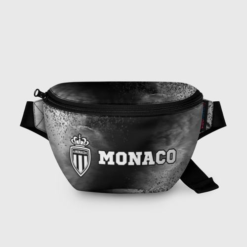 Поясная сумка с принтом Monaco sport на темном фоне по-горизонтали, вид спереди №1