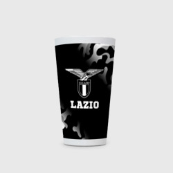 Кружка с принтом Lazio sport на темном фоне для любого человека, вид спереди №2. Цвет основы: белый