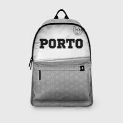 Рюкзак с принтом Porto sport на светлом фоне посередине для любого человека, вид спереди №3. Цвет основы: белый