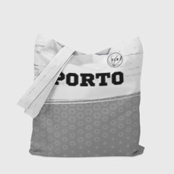 Шоппер с принтом Porto sport на светлом фоне посередине для любого человека, вид спереди №3. Цвет основы: белый