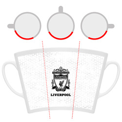 Кружка с принтом Liverpool sport на светлом фоне для любого человека, вид спереди №6. Цвет основы: белый