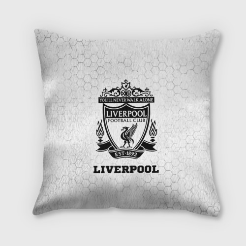 Подушка с принтом Liverpool sport на светлом фоне, вид спереди №1